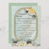 Nahtlose hellgrüne, gelbe und weiße Mandalase Einladung (Vorne/Hinten)