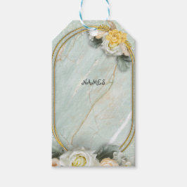 Nahtlose hellgrüne, gelbe und weiße Mandalase Geschenkanhänger