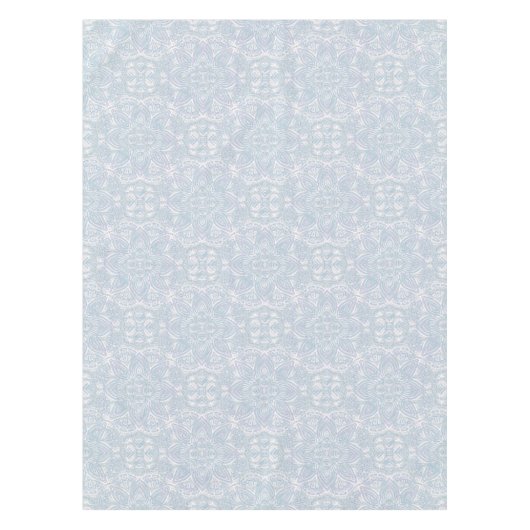 Nahtlose hellgrüne, gelbe und weiße Mandalase Tischdecke (Vorderseite)