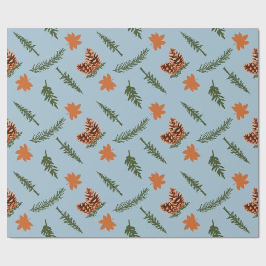 Nahtlose Herbstumpfpapier mit gemütlichen Pinecone Geschenkpapier (Flach)
