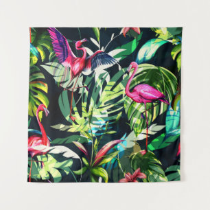 Nahtlose Hintergrundblumen. Tropischer verlass Wandteppich
