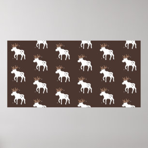 Nahtlose Hintergrundmuster im skandinavischen Stil Poster