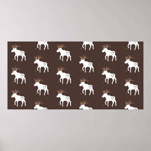 Nahtlose Hintergrundmuster im skandinavischen Stil Poster (Vorne)