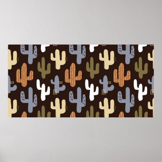 nahtlose Hintergrundmuster im skandinavischen Stil Poster (Vorne)