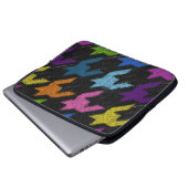 Nahtlose Hunde-Zahn-Muster. Nachahmung eines Texte Laptopschutzhülle (Vorne Knopf)