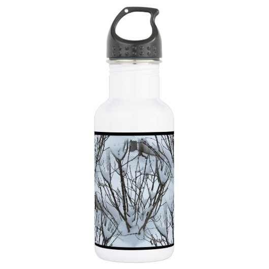 Nahtlose Icy Tree Bush Edelstahlflasche (Vorderseite)