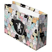 Nahtlose Illustration Große Geschenktüte (Vorderseite Schrägansicht)