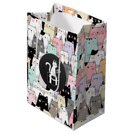 Nahtlose Illustration Mittlere Geschenktüte (Vorderseite Schrägansicht)