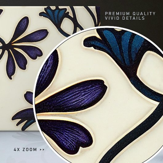 Nahtlose Indigoviolet-Crocus-Bio Muster Fliese