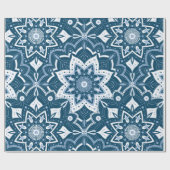 Nahtlose Islamische Kunst farbenfroh blau Geschenkpapier (Flach)