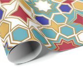 Nahtlose islamische Muster in Farbe. Islamischer N Geschenkpapier (Rolleneckpunkt)