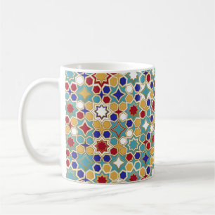 Nahtlose islamische Muster in Farbe. Islamischer N Kaffeetasse