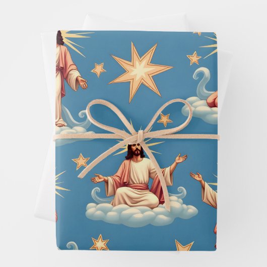 Nahtlose Jesus-Muster Religion geben dem Christent Geschenkpapier Set (Beispiel)