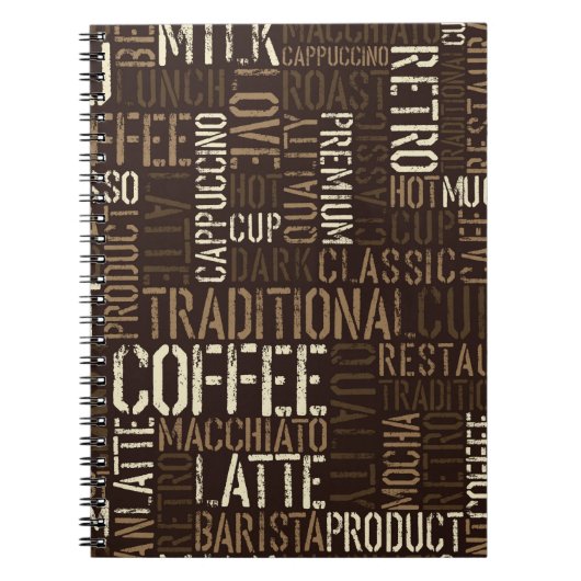 Nahtlose Kaffeemaschine Notizblock (Vorderseite)