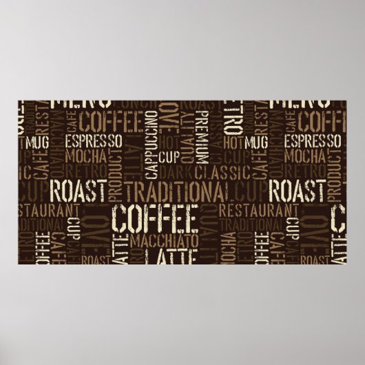 Nahtlose Kaffeemaschine Poster (Vorne)