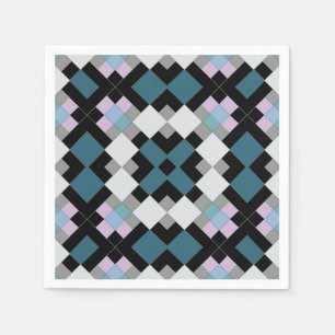 Nahtlose karierte abstrakte Quadrate geometrisch p Serviette