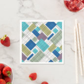 Nahtlose, karierte karierte geometrische Quadrate Serviette (Beispiel)