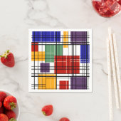 Nahtlose, karierte karierte geometrische Quadrate Serviette (Beispiel)