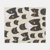 Nahtlose Katze Fleecedecke (Vorderseite (Horizontal))
