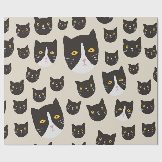 Nahtlose Katze Geschenkpapier (Flach)