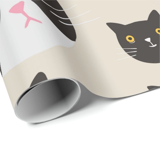 Nahtlose Katze Geschenkpapier (Rolleneckpunkt)