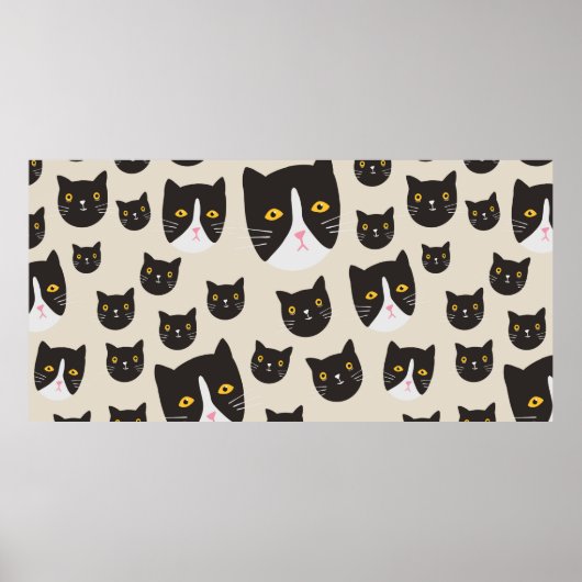 Nahtlose Katze Poster (Vorne)