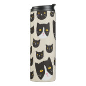 Nahtlose Katze Thermosbecher (Nach links gedreht)