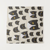 Nahtlose Katze Wandteppich (Vorderseite (Horizontal))