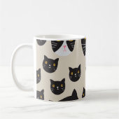 Nahtlose Katze, whimsical Muster Illustration. Kaffeetasse (Links)