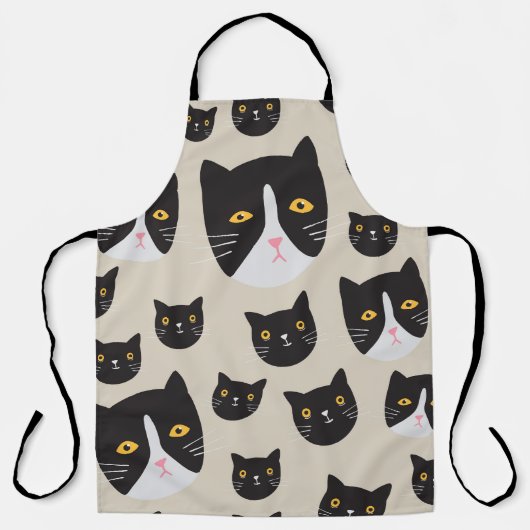 Nahtlose Katze, whimsical Muster Illustration. Schürze (Vorderseite)