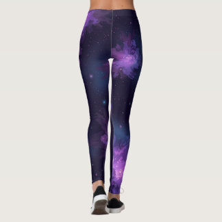 Nahtlose Kosmische Galaxie Leggings Nebel Sterne S