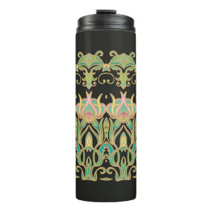Nahtlose Kunstverzierung im Jugendstil Thermosbecher