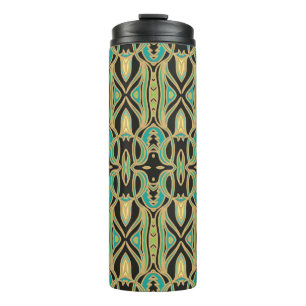 Nahtlose Kunstverzierung im Jugendstil Thermosbecher