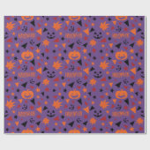 Nahtlose Kürbis-, Blätter- und Sternenwackelpapier Geschenkpapier (Flach)