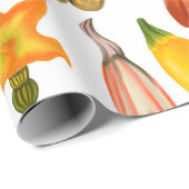 Nahtlose Kürbis- und Blätter auf einer Insel Geschenkpapier (Rolleneckpunkt)