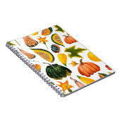 Nahtlose Kürbis- und Blätter auf einer Insel Notizblock (Rechte Seite)