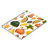 Nahtlose Kürbis- und Blätter auf einer Insel Notizblock (Linke Seite)