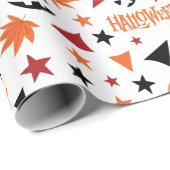 Nahtlose Kürbis und Blätter Halloween-Geschenkwrap Geschenkpapier (Rolleneckpunkt)