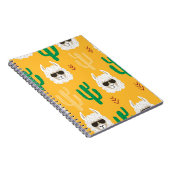 Nahtlose Lama- und Kaktusmuster in Hell Notizblock (Rechte Seite)