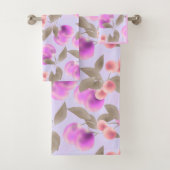 Nahtlose leichte Pflaumenfrüchte lila Beeren Kirsc Badhandtuch Set (Insitu)