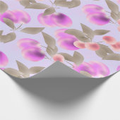 Nahtlose leichte Pflaumenfrüchte lila Beeren Kirsc Geschenkpapier (Ecke)