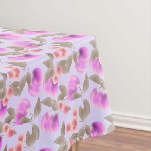 Nahtlose leichte Pflaumenfrüchte lila Beeren Kirsc Tischdecke (Beispiel)