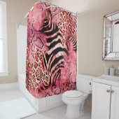 Nahtlose Leopardenmuster, abstrakter Zebra. Leopar Duschvorhang (Beispiel)