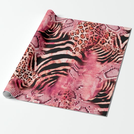 Nahtlose Leopardenmuster, abstrakter Zebra. Leopar Geschenkpapier (Ungerollt)