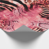 Nahtlose Leopardenmuster, abstrakter Zebra. Leopar Geschenkpapier (Ecke)