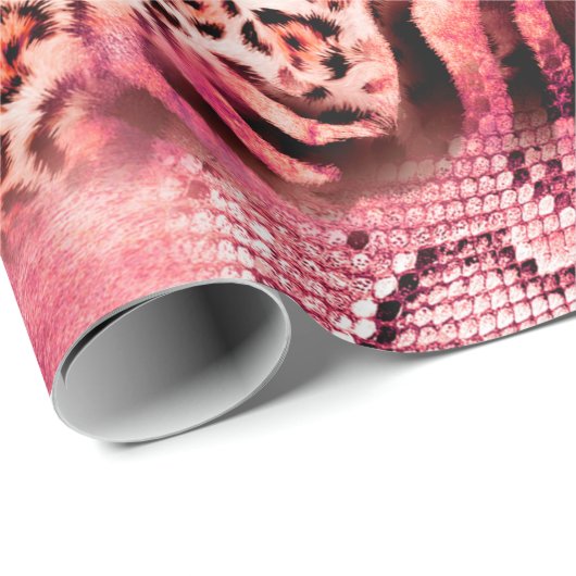 Nahtlose Leopardenmuster, abstrakter Zebra. Leopar Geschenkpapier (Rolleneckpunkt)