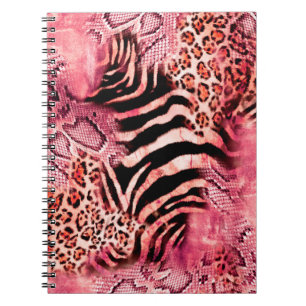 Nahtlose Leopardenmuster, abstrakter Zebra. Leopar Notizblock