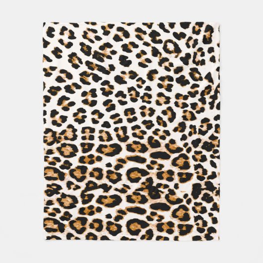 Nahtlose Leopardentextur, afrikanischer Tierdruck Fleecedecke (Vorderseite)