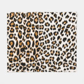Nahtlose Leopardentextur, afrikanischer Tierdruck Fleecedecke (Vorderseite (Horizontal))