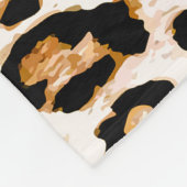 Nahtlose Leopardentextur, afrikanischer Tierdruck Fleecedecke (Ecke)